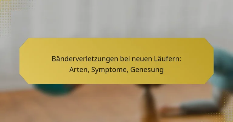 Bänderverletzungen bei neuen Läufern: Arten, Symptome, Genesung