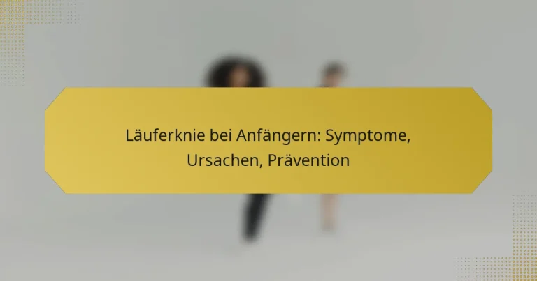 Läuferknie bei Anfängern: Symptome, Ursachen, Prävention