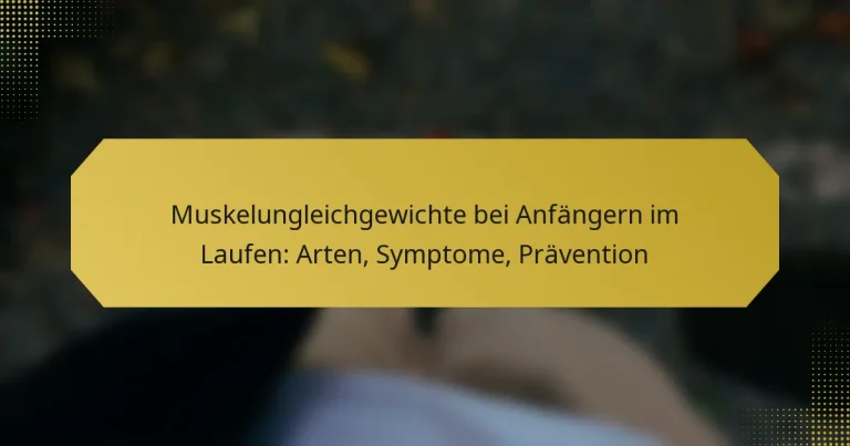 Muskelungleichgewichte bei Anfängern im Laufen: Arten, Symptome, Prävention