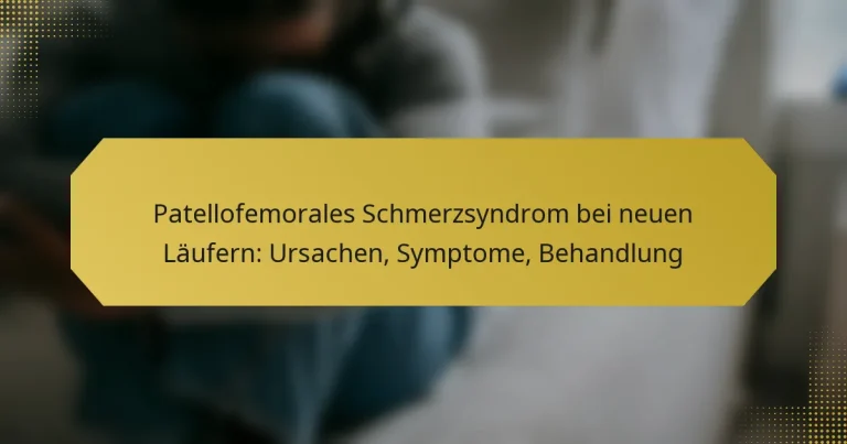 Patellofemorales Schmerzsyndrom bei neuen Läufern: Ursachen, Symptome, Behandlung