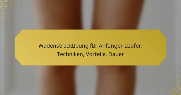 Wadenstreckübung für Anfänger-Läufer: Techniken, Vorteile, Dauer